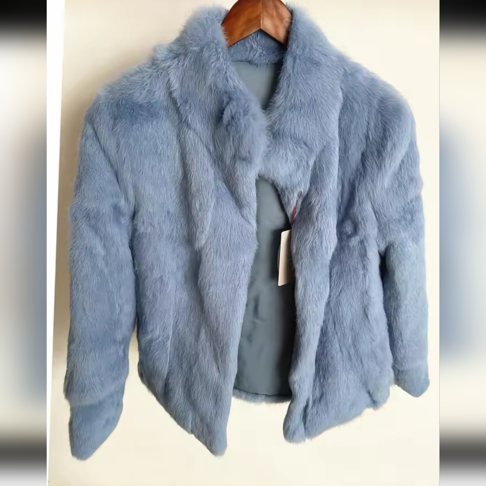 Natural Rabbit Fur Coat Women Winter Jacket Real - Picture 12 of 16